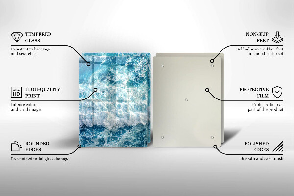 Zaščitna plošča za štedilnik Valovi morske vode