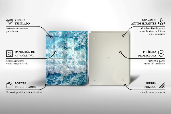 Zaščitna plošča za štedilnik Valovi morske vode