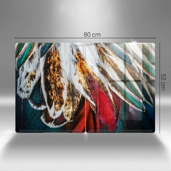 Zaščitna plošča za štedilnik Boho ptičje perje