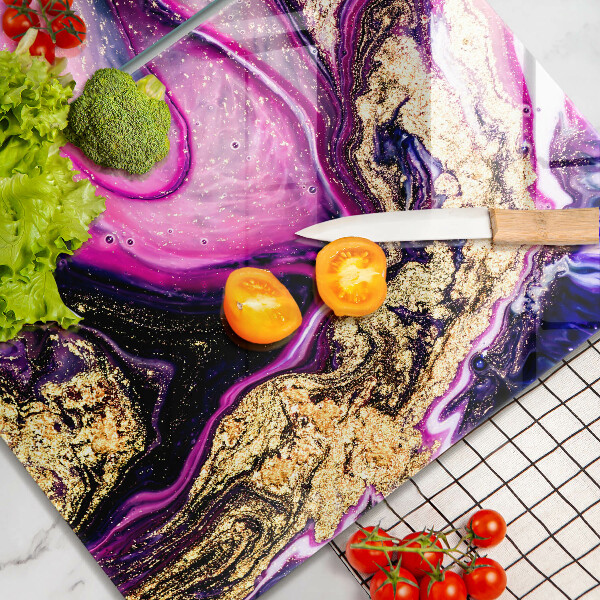 Zaščitna plošča za štedilnik Zlata abstraktna oblika