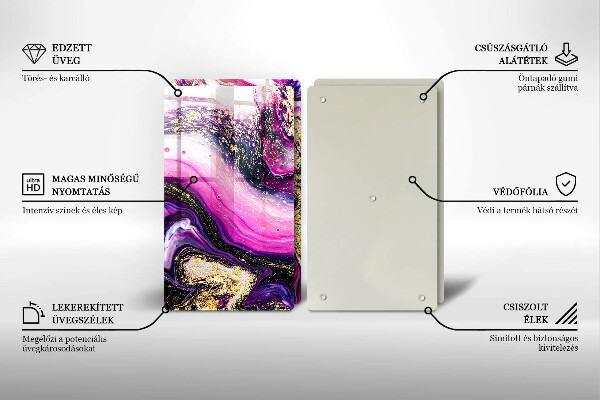 Zaščitna plošča za štedilnik Zlata abstraktna oblika