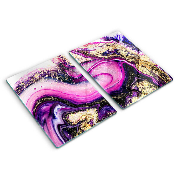 Zaščitna plošča za štedilnik Zlata abstraktna oblika