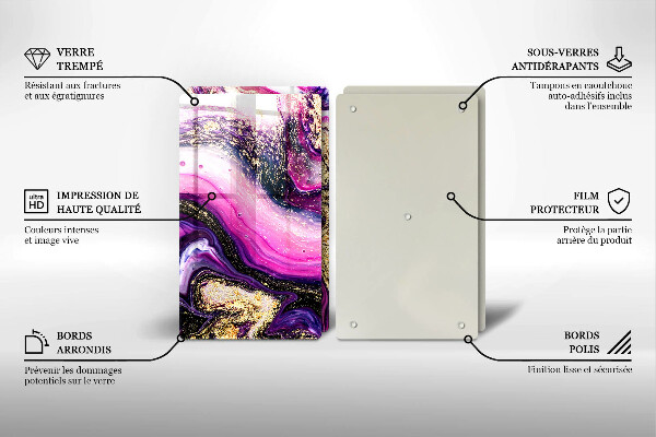 Zaščitna plošča za štedilnik Zlata abstraktna oblika