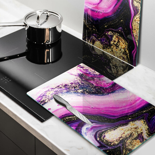 Zaščitna plošča za štedilnik Zlata abstraktna oblika