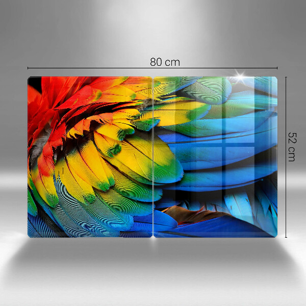 Zaščitna plošča za štedilnik Pisano perje papige