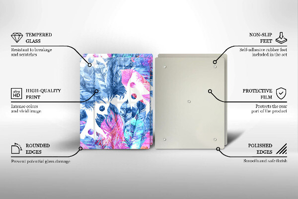 Zaščitna plošča za štedilnik Boho ilustracija perja