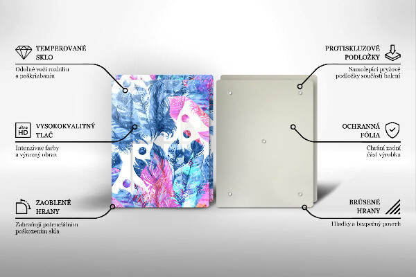 Zaščitna plošča za štedilnik Boho ilustracija perja