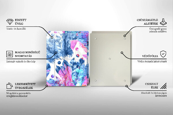 Zaščitna plošča za štedilnik Boho ilustracija perja