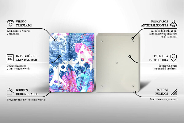 Zaščitna plošča za štedilnik Boho ilustracija perja