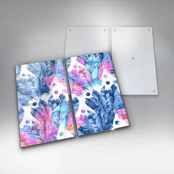 Zaščitna plošča za štedilnik Boho ilustracija perja