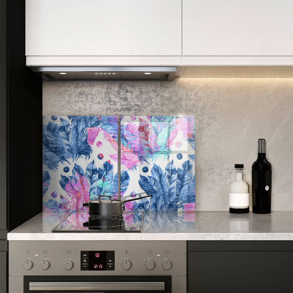 Zaščitna plošča za štedilnik Boho ilustracija perja