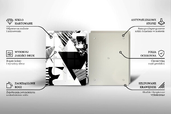 Zaščitna plošča za štedilnik Geometrijski trikotniki