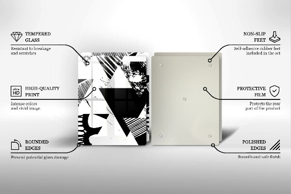 Zaščitna plošča za štedilnik Geometrijski trikotniki