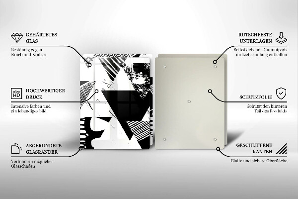 Zaščitna plošča za štedilnik Geometrijski trikotniki
