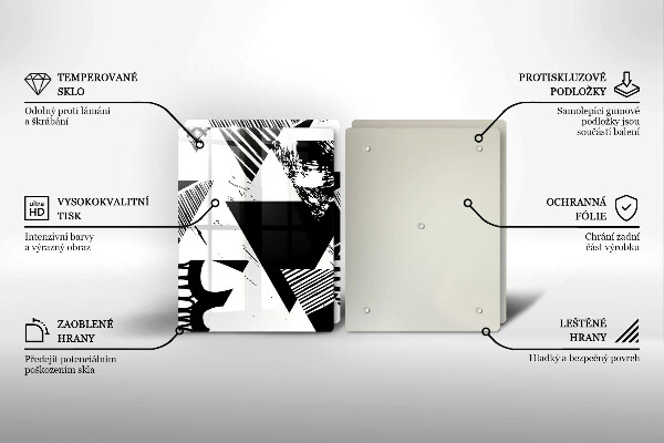 Zaščitna plošča za štedilnik Geometrijski trikotniki
