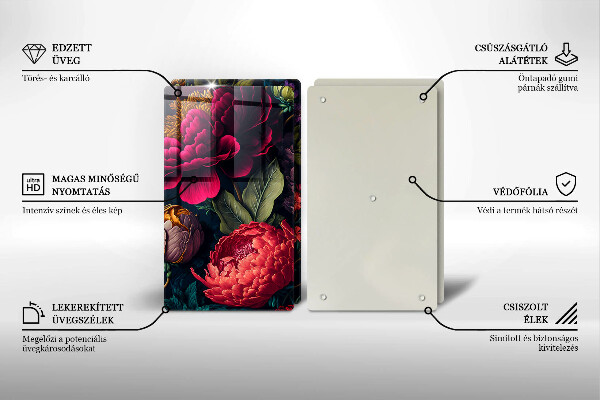 Zaščitna plošča za štedilnik Lepe rože