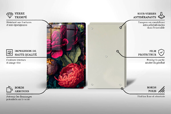 Zaščitna plošča za štedilnik Lepe rože