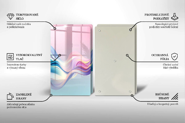Zaščitna plošča za štedilnik Pastelna abstrakcija