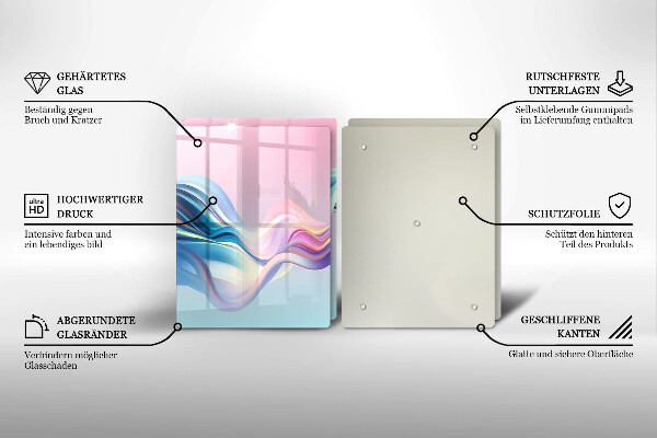 Zaščitna plošča za štedilnik Pastelna abstrakcija