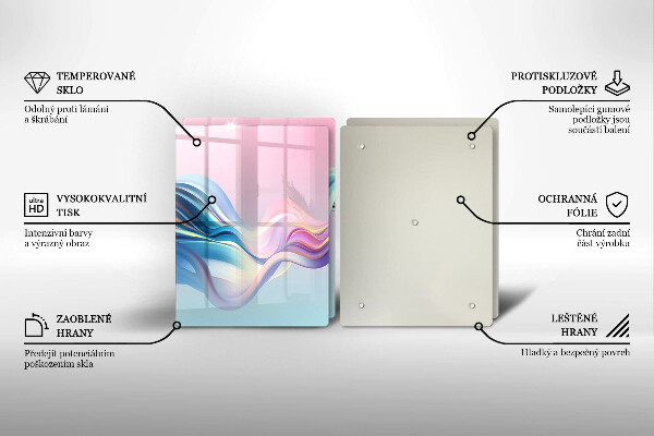 Zaščitna plošča za štedilnik Pastelna abstrakcija