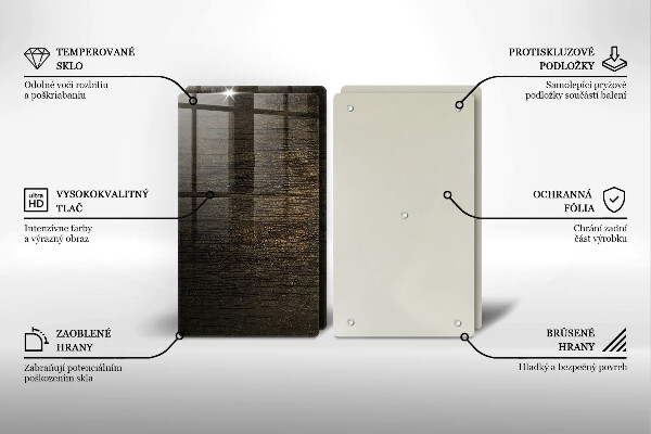 Zaščitna plošča za štedilnik Tekstura lesnega lubja