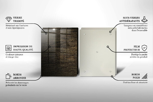 Zaščitna plošča za štedilnik Tekstura lesnega lubja