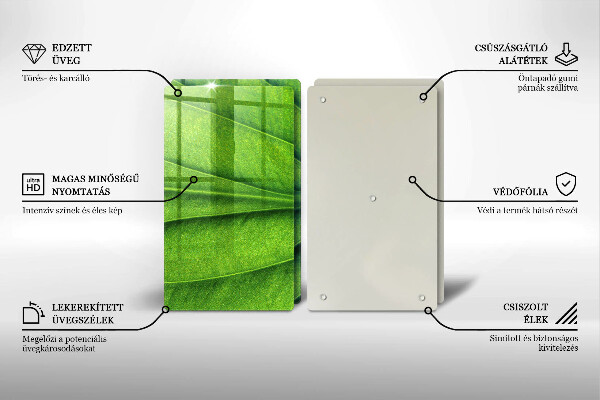 Zaščitna plošča za štedilnik Naravni žilni list