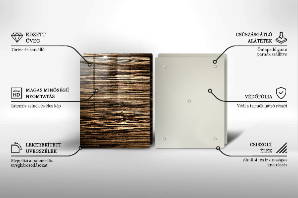 Zaščitna plošča za štedilnik Tekstura lesa