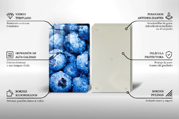 Zaščitna plošča za štedilnik Sočne borovnice