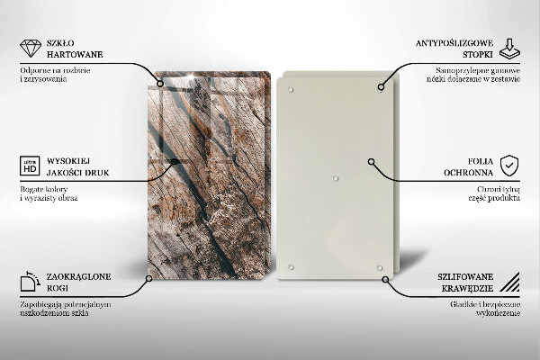 Zaščitna plošča za štedilnik Struktura lesa