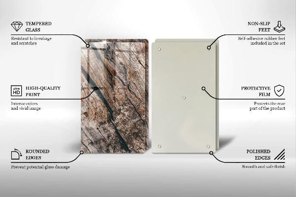 Zaščitna plošča za štedilnik Struktura lesa