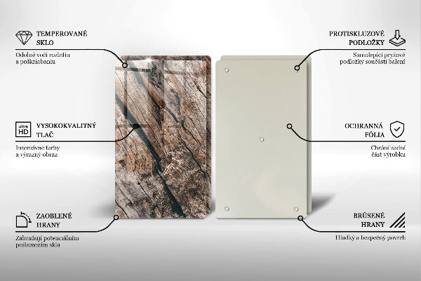 Zaščitna plošča za štedilnik Struktura lesa