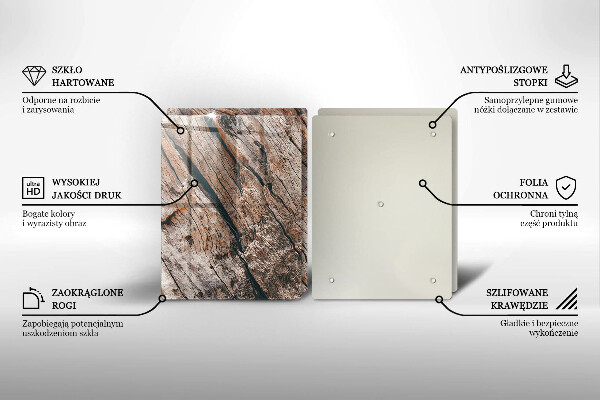 Zaščitna plošča za štedilnik Struktura lesa