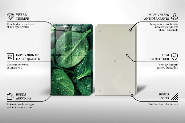 Zaščitna plošča za štedilnik Listi bazilike