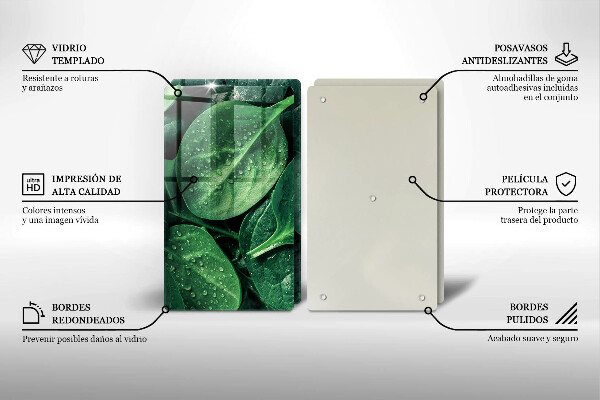 Zaščitna plošča za štedilnik Listi bazilike