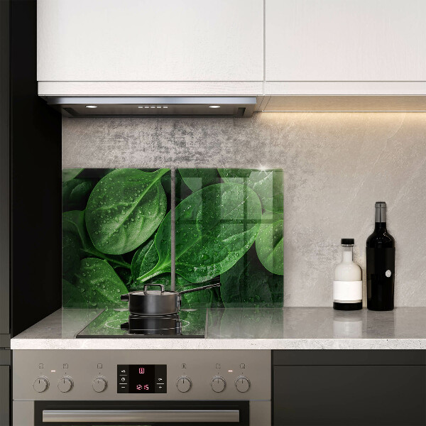 Zaščitna plošča za štedilnik Listi bazilike