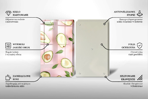 Zaščitna plošča za štedilnik Vzorec avokada