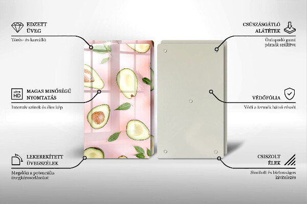 Zaščitna plošča za štedilnik Vzorec avokada