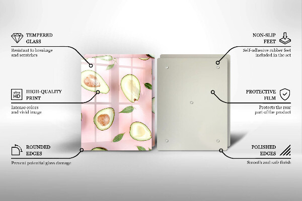 Zaščitna plošča za štedilnik Vzorec avokada