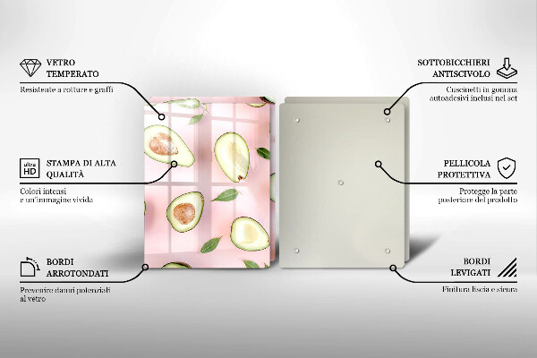 Zaščitna plošča za štedilnik Vzorec avokada