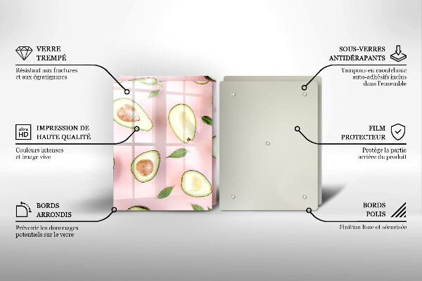Zaščitna plošča za štedilnik Vzorec avokada