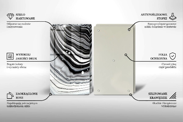 Zaščitna plošča za štedilnik Abstrakcija črnila