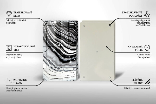 Zaščitna plošča za štedilnik Abstrakcija črnila