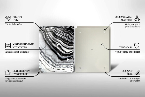 Zaščitna plošča za štedilnik Abstrakcija črnila