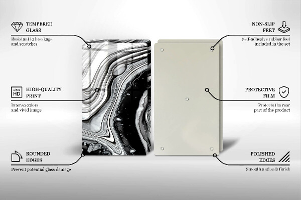 Zaščitna plošča za štedilnik Abstrakcija črnila