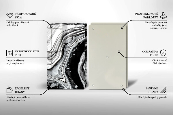 Zaščitna plošča za štedilnik Abstrakcija črnila