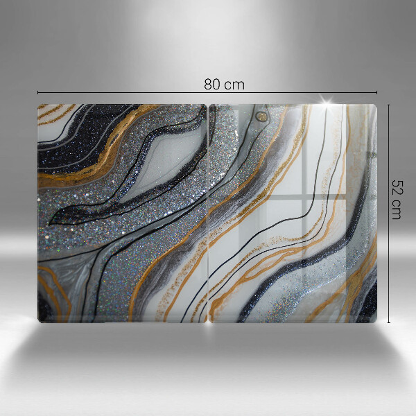 Zaščitna plošča za štedilnik kamen z zlatom