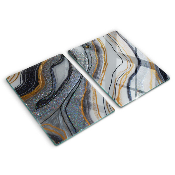 Zaščitna plošča za štedilnik kamen z zlatom