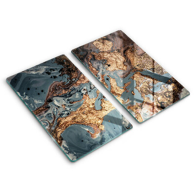 Zaščitna plošča za štedilnik Struktura zlate kamnine