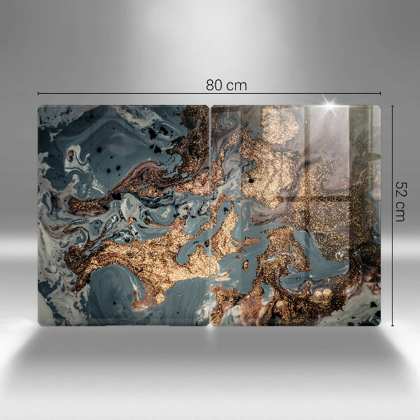 Zaščitna plošča za štedilnik Struktura zlate kamnine